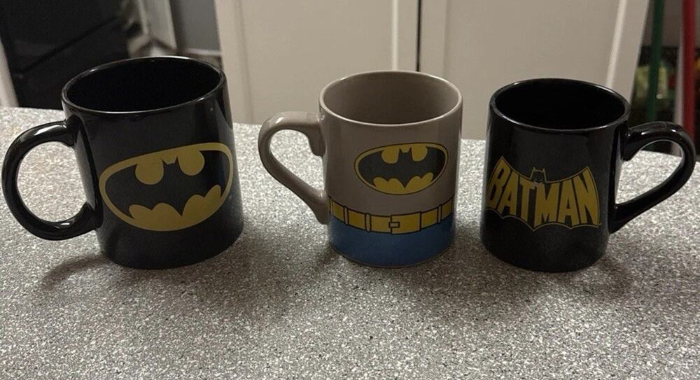 Lot Of 3 Batman Coffee Mugs. #42